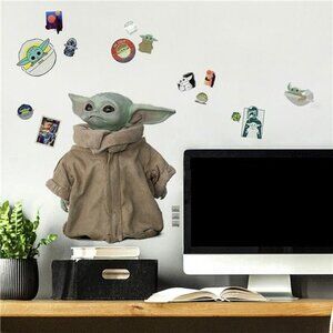 Grogu Wall Decals Peel And Stick Baby Yoda Mandalorian Kids Room Decor
